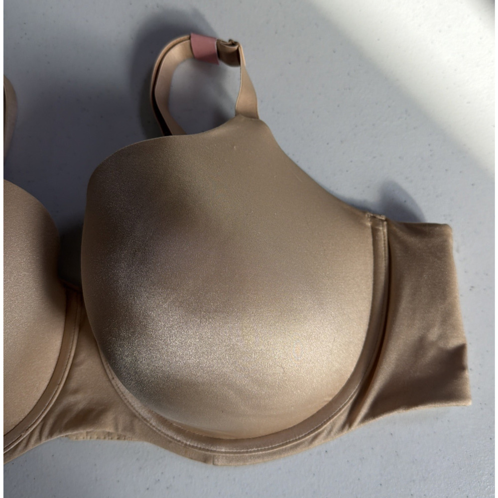 Cacique 46DD Bra Tan Lightly Lined Balconette Underwire convertible Closure New - Picture 2 of 14